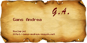 Gans Andrea névjegykártya